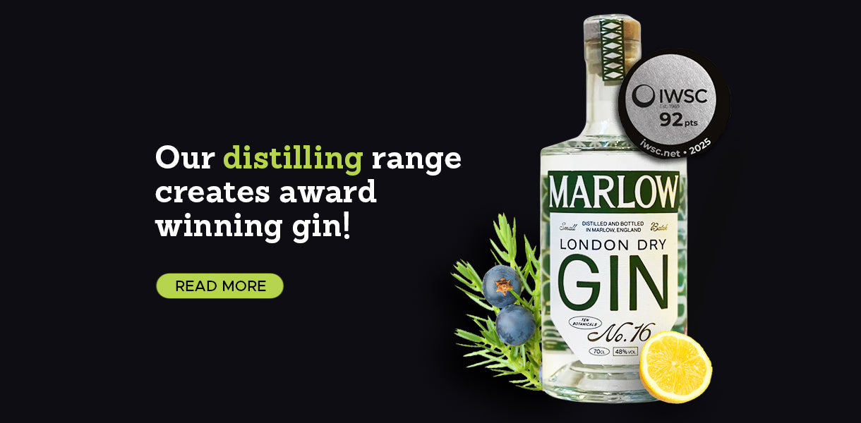 Our distilling range creates award winning gin!